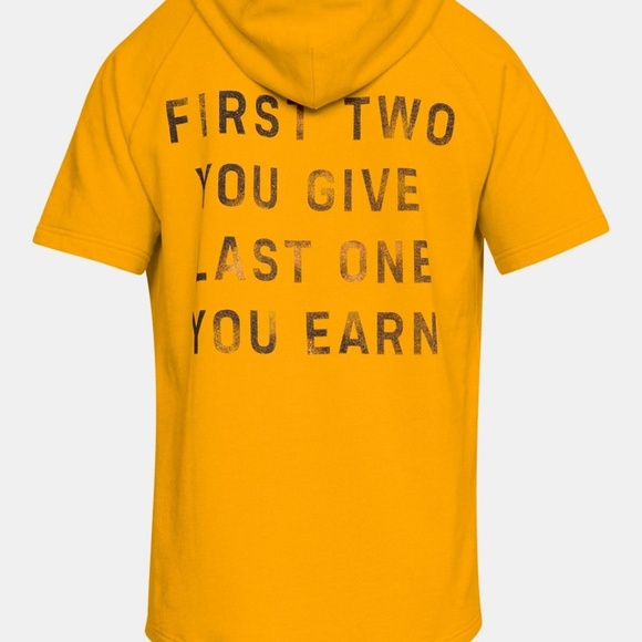 blood sweat respect yellow hoodie